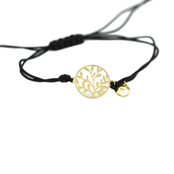 Bracelet, 925 Sterling Silver, Tree of Life, Gold Plated