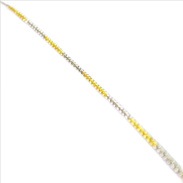 Bracelet 925 Sterling Silver, Margarita Chain, Two Colours, Gold Plated