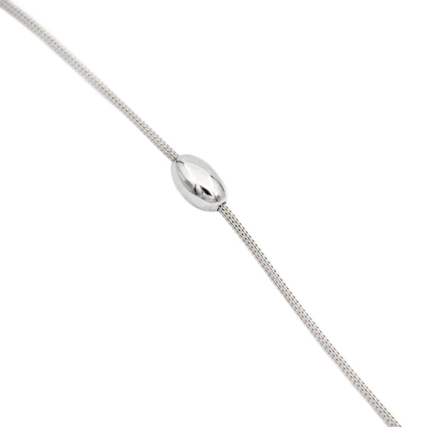 Bracelet, 925 Sterling Silver, Snake Chain, Bead