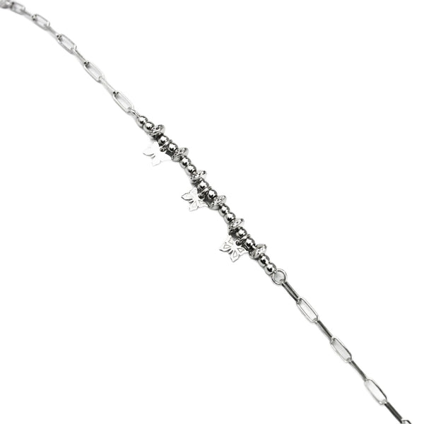 Bracelet 925 Sterling Silver, Butterfly, Link Chain