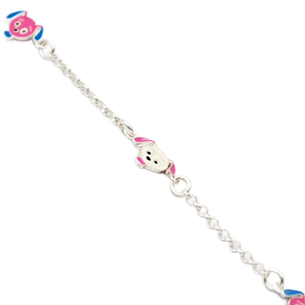 Bracelet, 925 Sterling Silver, Little Doggy, For Girls