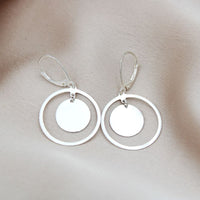 Earrings, 925 Sterling Silver, Open Circle