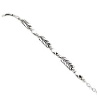 Bracelet 925 Sterling Silver, Cubic Zirconia Bracelet, Oxidized, Wheat