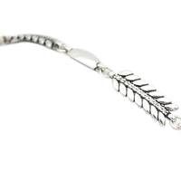 Bracelet 925 Sterling Silver, Cubic Zirconia Bracelet, Oxidized, Wheat