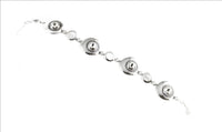 Bracelet 925 Sterling Silver, Bracelet with Cubic Zirconia, Greek Pattern, Circles