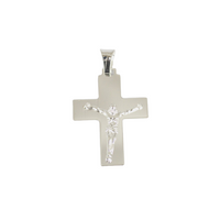 Pendant, 925 Sterling Silver, Wide Cross