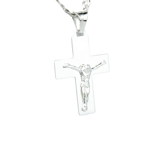 Pendant, 925 Sterling Silver, Wide Cross