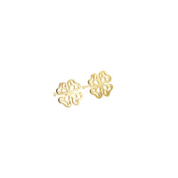 Earrings Openwork Clover, 925 Sterling Silver, Gold Plated