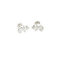 Earrings, 925 Sterling Silver, Cubic Zirconia, Stud Earrings, Chameleon