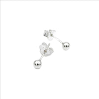 Earrings, 925 Sterling Silver, Ball 4 mm