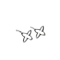 Earrings, 925 Sterling Silver, Open Flower