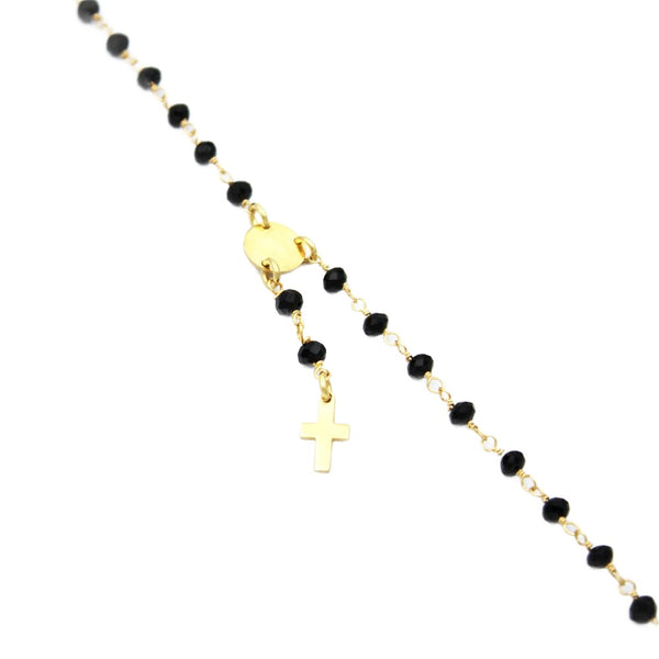 Bracelet, 925 Sterling Silver, Cross, Cubic Zirconia, Gold Plated