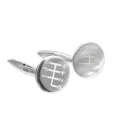 Cufflinks, 925 Sterling Silver, Gear Symbol