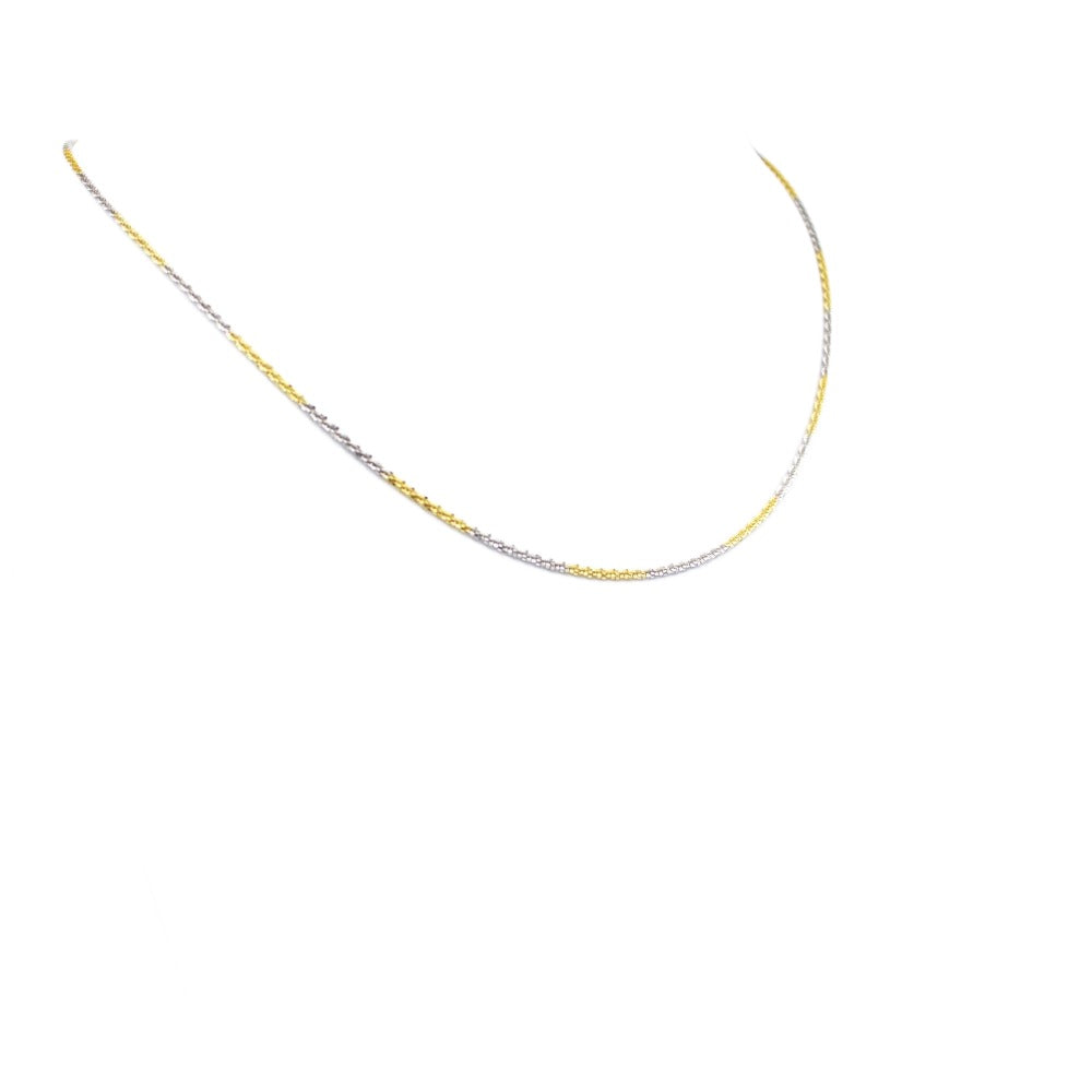 Chain, 925 Sterling Silver, Double Colour, Gold Plated, Margarita Chain