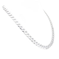 Chain, Men's Curb Chain, 925 Sterling Silver, Wide 9 mm, Unisex, Panzer