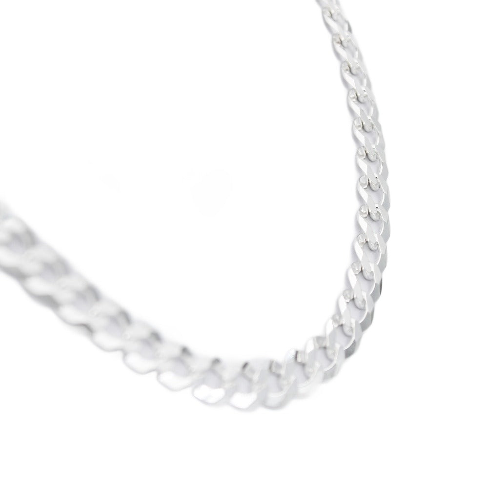 Chain, Men's Curb Chain, 925 Sterling Silver, Wide 9 mm, Unisex, Panzer