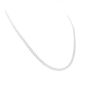 Chain 3 mm, 925 Sterling Silver, Panzer, Curb Chain, Unisex