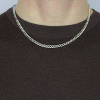 Chain 5 mm, 925 Sterling Silver, Panzer, Curb Chain, Unisex