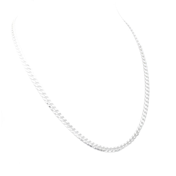 Chain 5 mm, 925 Sterling Silver, Panzer, Curb Chain, Unisex