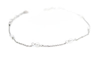 Bracelet, 925 Sterling Silver, Chain Bracelet, Pearls