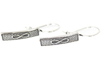 Infinity Earrings, 925 Sterling Silver, Drop, Oxidized