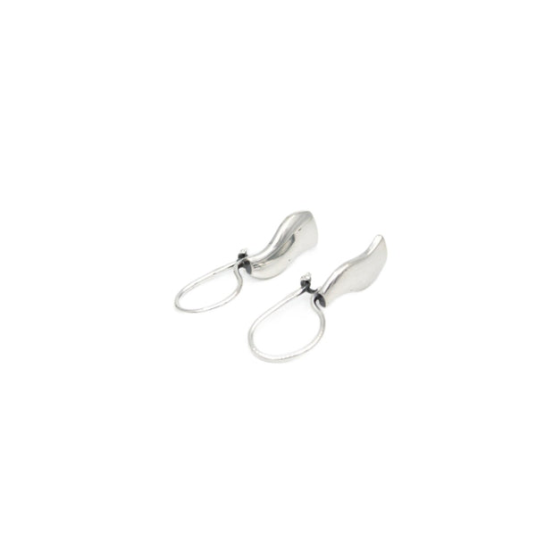 Earrings, 925 Sterling Silver, Smooth Waves