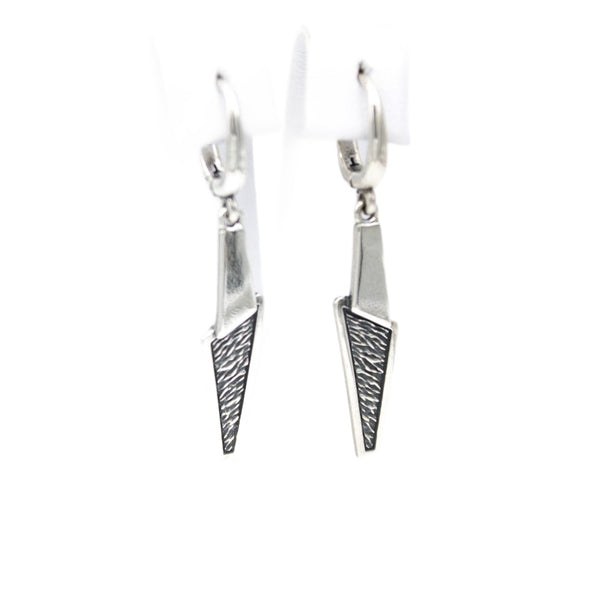 Earrings, 925 Sterling Silver, Drop Earrings, Oxidized