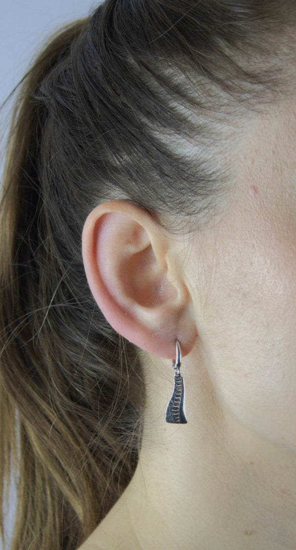 Drop Earrings, Oxidized, 925 Sterling Silver