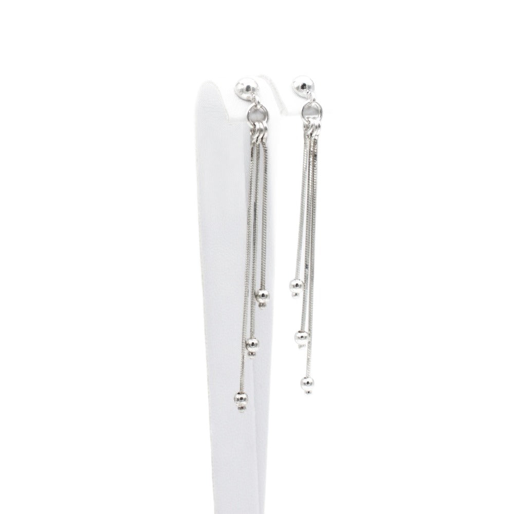 Drop Earrings, Long, 925 Sterling Silver