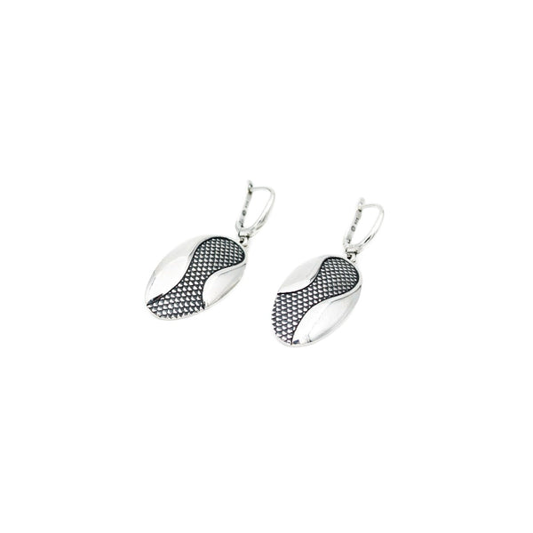 Earrings, 925 Sterling Silver, Oxidized