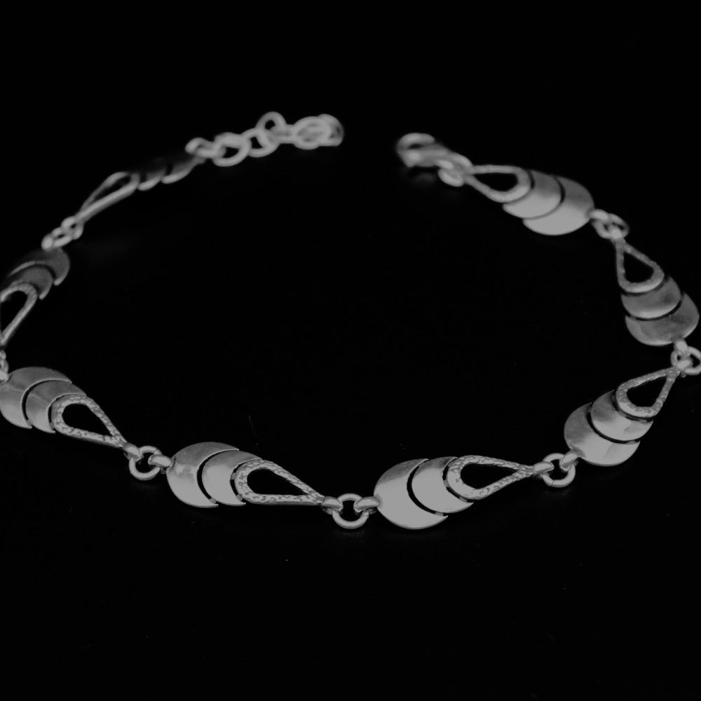 Bracelet, 925 Sterling Silver, Elemental Bracelet, Oxidized