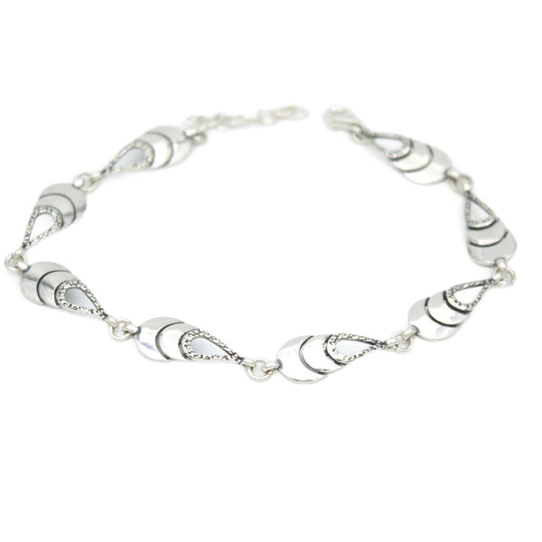 Bracelet, 925 Sterling Silver, Elemental Bracelet, Oxidized