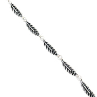 Bracelet, 925 Sterling Silver, Leaf Bracelet, Oxidized