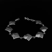 Bracelet, 925 Sterling Silver, Rhombus, Oxidized, Elemental