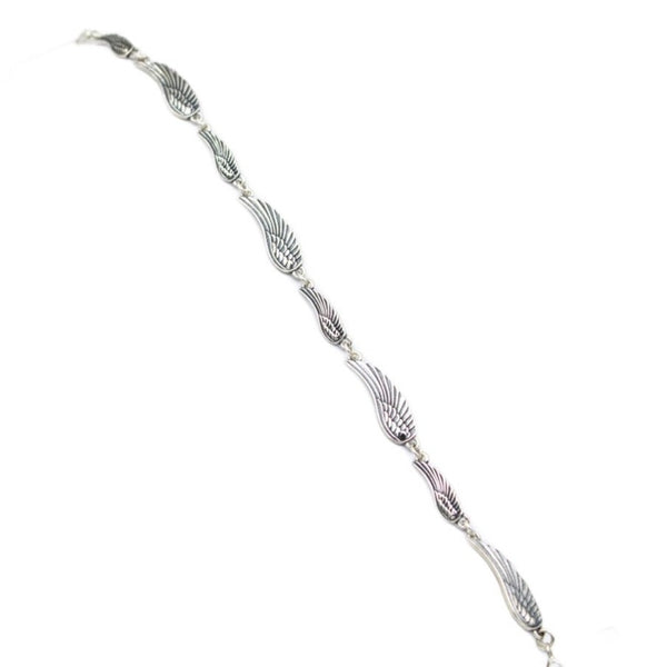 Bracelet 925 Sterling Silver, Angel Wings, Oxidized