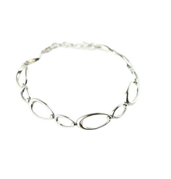 Bracelet 925 Sterling Silver, Openwork, Elemental