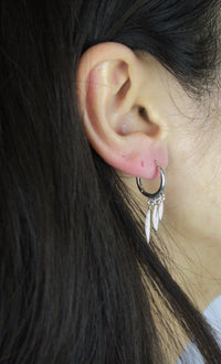 Earrings, 925 Sterling Silver, Huggie Earrings