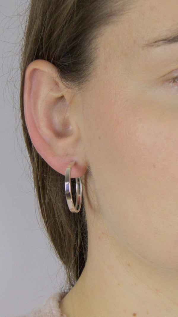 Earrings,925 Sterling Silver, Hoop Earrings