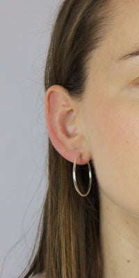 Earrings, 925 Sterling Silver, Hoop Earrings