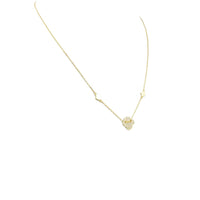 Necklace 925 Sterling Silver, Gold Plated, Cubic Zirconia