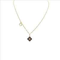 Necklace 925 Sterling Silver, Cross, Link Chain, Gold Plated