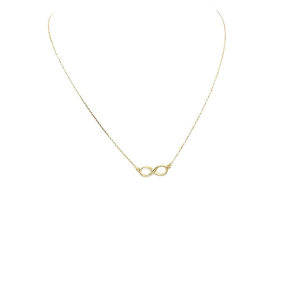 Necklace 925 Sterling Silver, Infinity Necklace, 14K Gold Plated