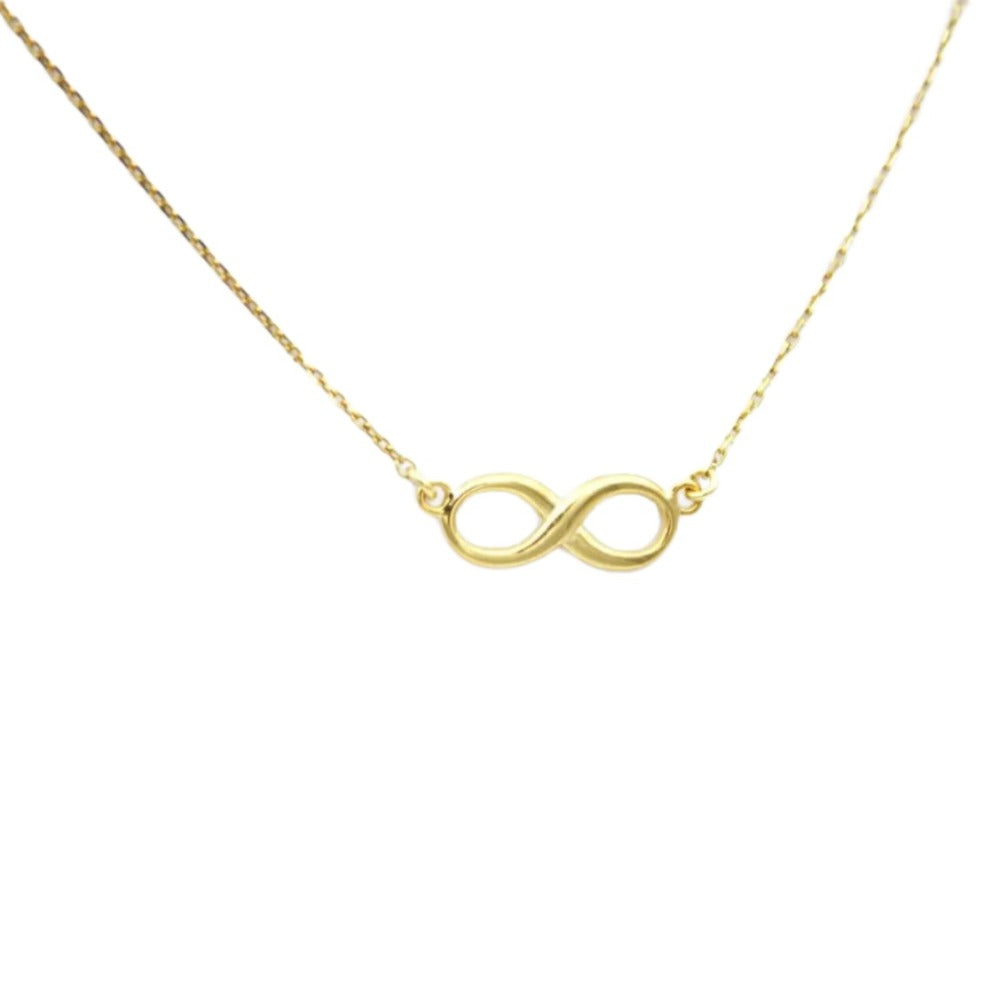 Necklace 925 Sterling Silver, Infinity Necklace, 14K Gold Plated