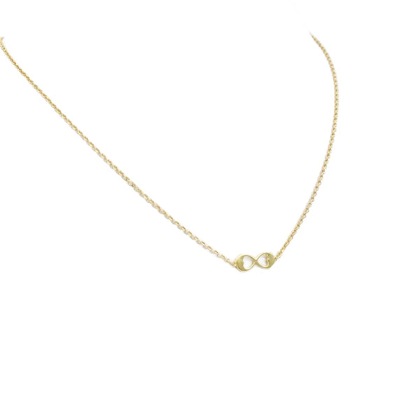 Infinity Necklace, 925 Sterling Silver, Gold Plated