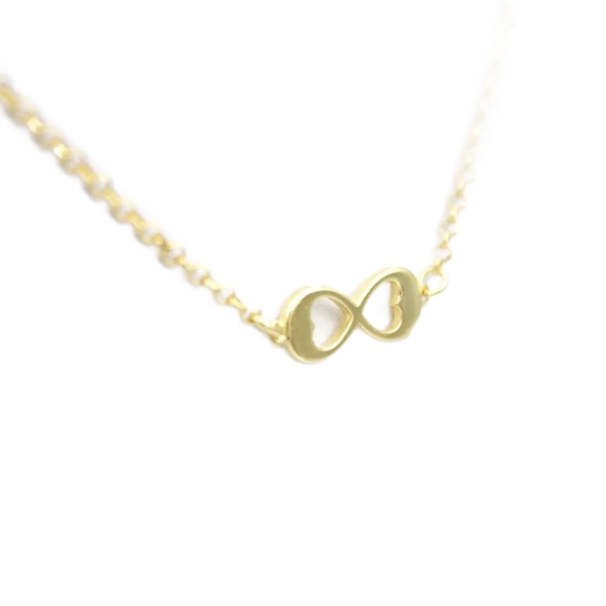 Infinity Necklace, 925 Sterling Silver, Gold Plated