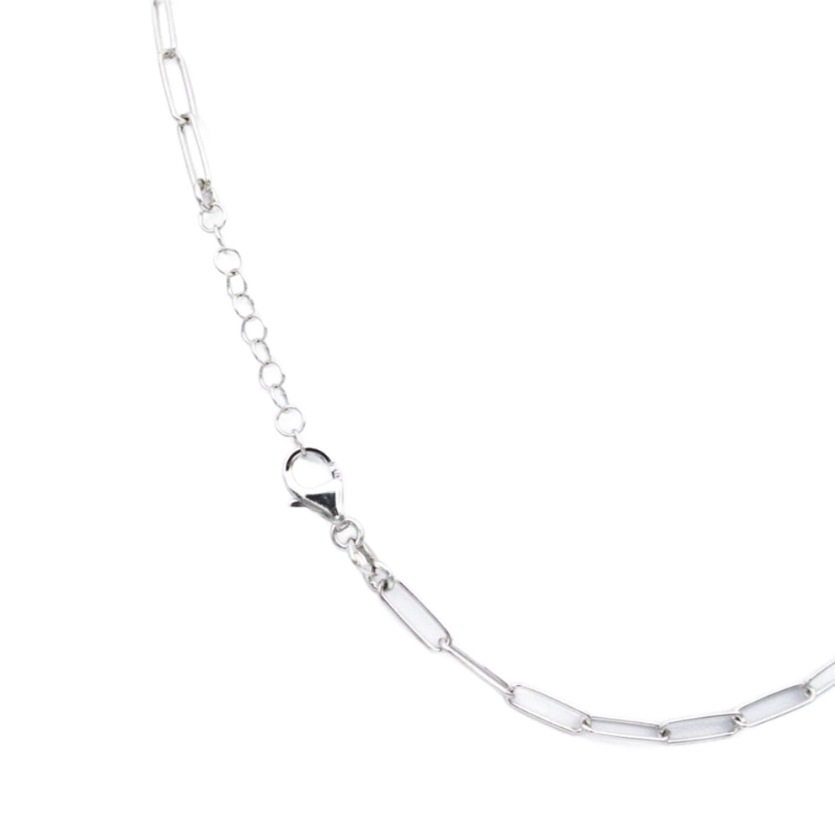 Necklace 925 Sterling Silver, Necklace Two Circles, Chain Links