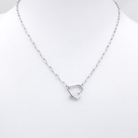 Heart Necklace, 925 Sterling Silver, Cubic Zirconia, Original Necklace