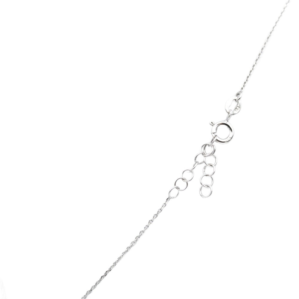 Necklace 925 Sterling Silver, Cross, Circle