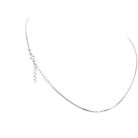 Necklace 925 Sterling Silver, Cubic Zirconia, Shiny, Links