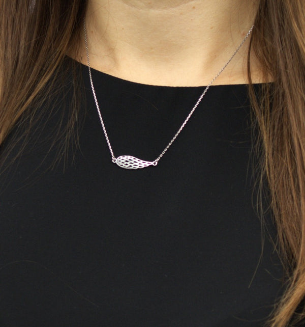 Necklace Angel Wing, 925 Sterling Silver, Minimalist Necklace